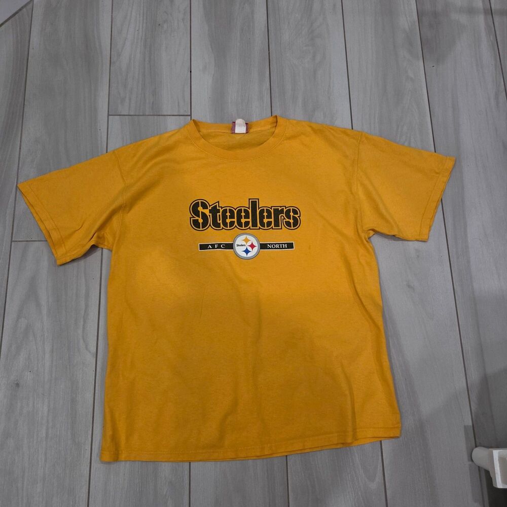 Pittsburgh Steelers NFL Gold Graphic T-Shirt Men’s Yellow AFC North Football Tee